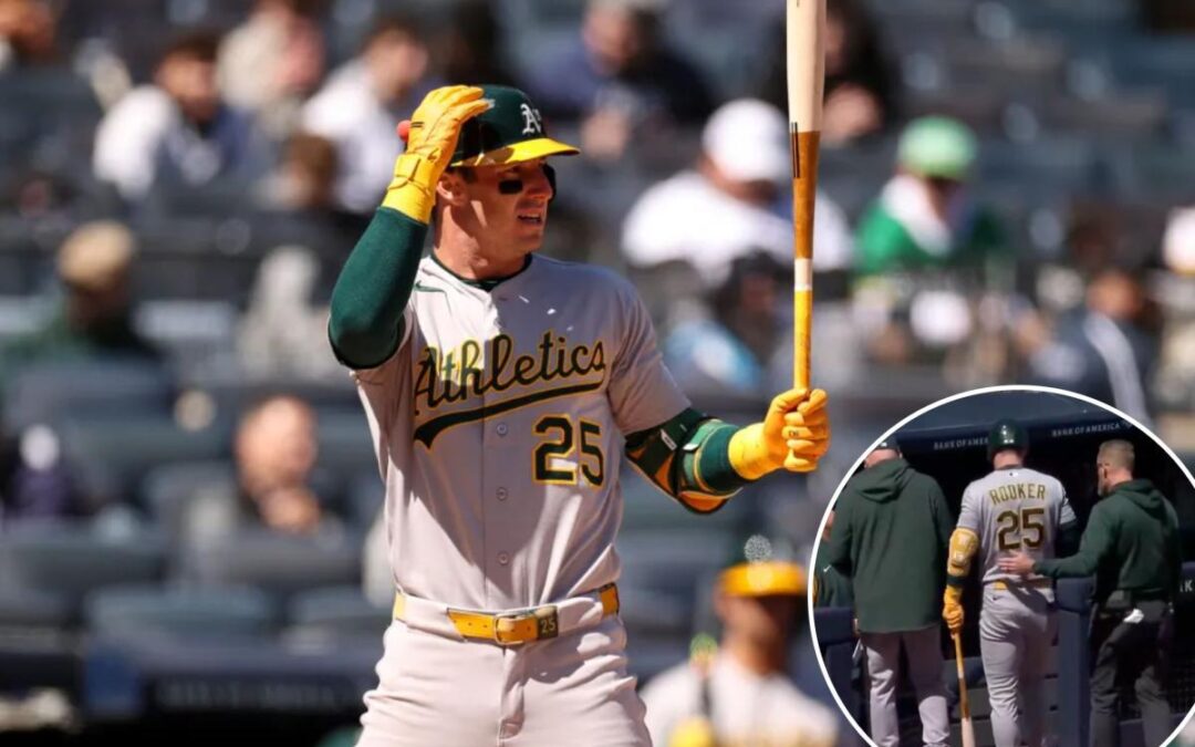 A’s star Brent Rooker exits game vs. Yankees in middle of at-bat in injury concern