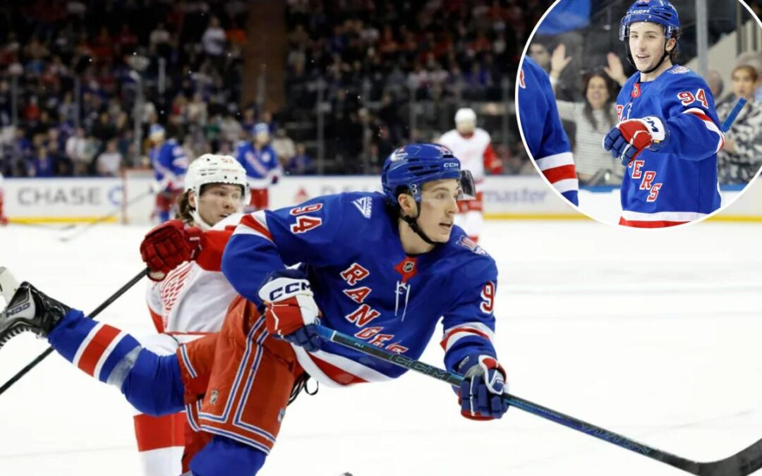 Rookie Gabe Perreault adds latest high to promising Rangers season with hat trick in win