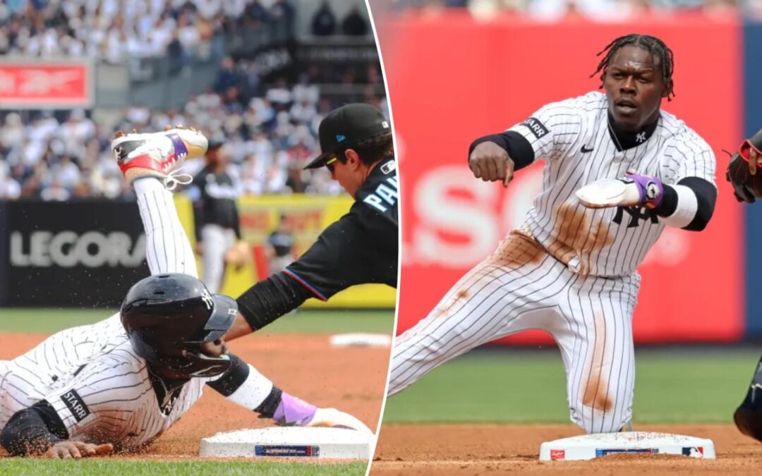 ‘Athletic’ Yankees run wild on Marlins to continue early stolen base trend