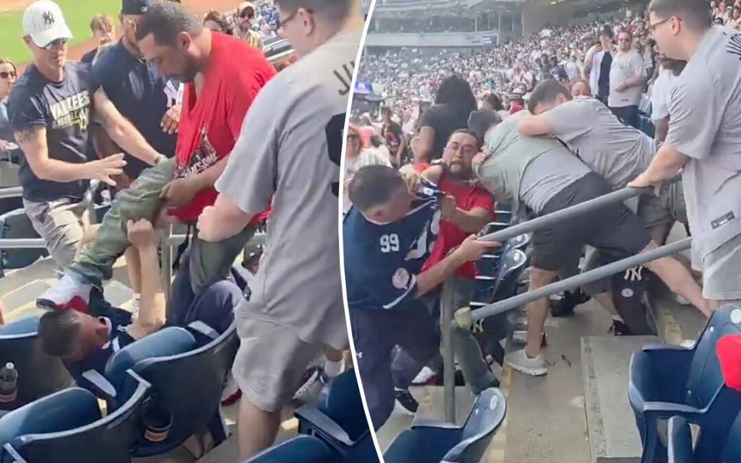 Yankee Stadium brawl only gets more wild as new footage of fan being stomped emerges