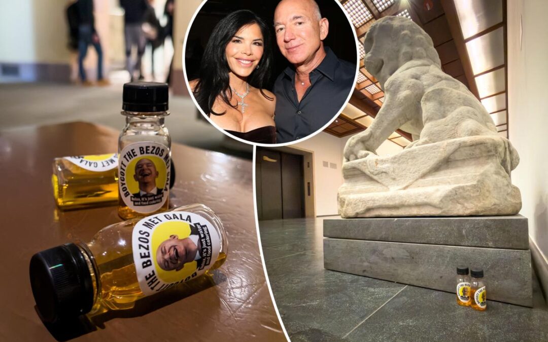 Met Gala protestors place hundreds of bottles of urine inside museum in gross slam of Jeff Bezos