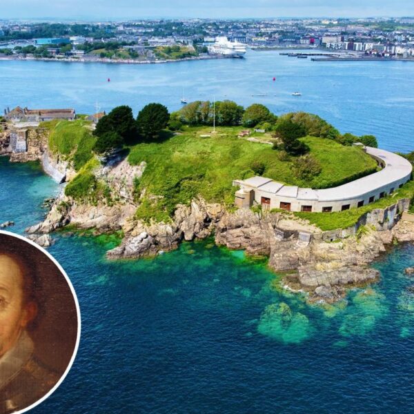 Island fortress where Sir Francis Drake famously set sail around the world is for sale