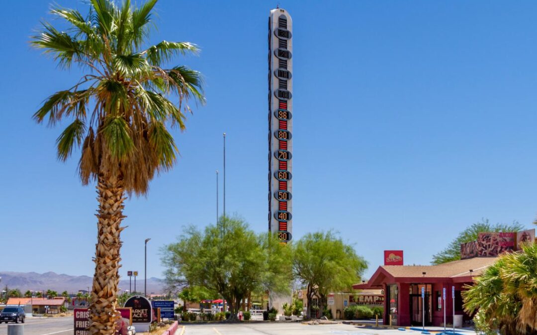 World’s tallest thermometer between LA and Vegas lists for sale for staggering pile of cash — it comes with a serious bonus