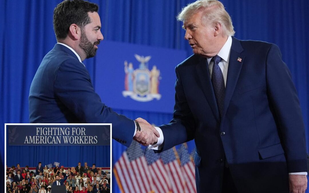 Trump touts GOP backed-tax cuts for New Yorkers, ‘Mr. SALT’ Mike Lawler in visit to key swing House district