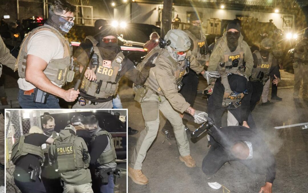 At least 3 anti-ICE agitators detained during another wild night outside Newark’s Delaney Hall