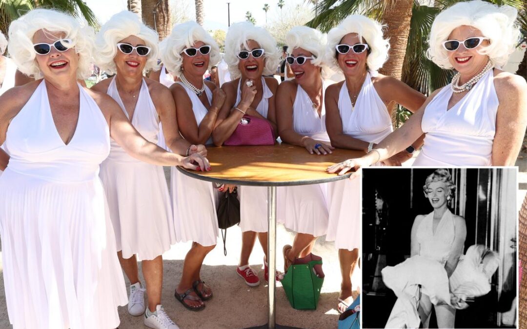 Over one thousand Marilyn Monroe lookalikes swarm Palm Springs in World Record attempt