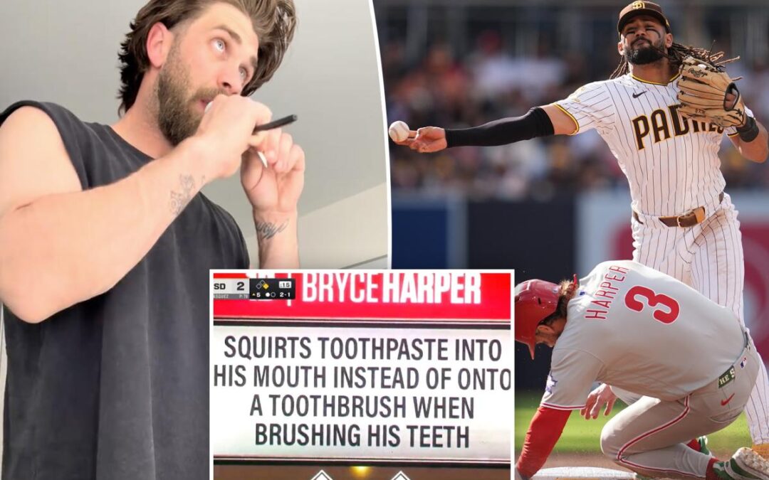 Padres troll Bryce Harper for viral video