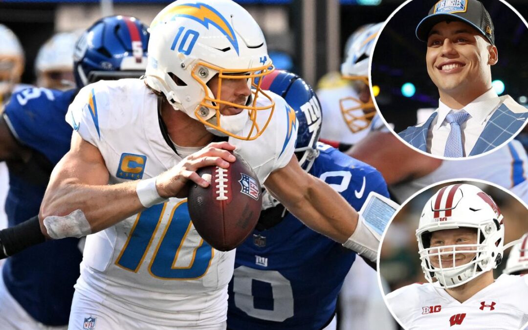 Chargers upgrade offensive line to help keep Justin Herbert upright