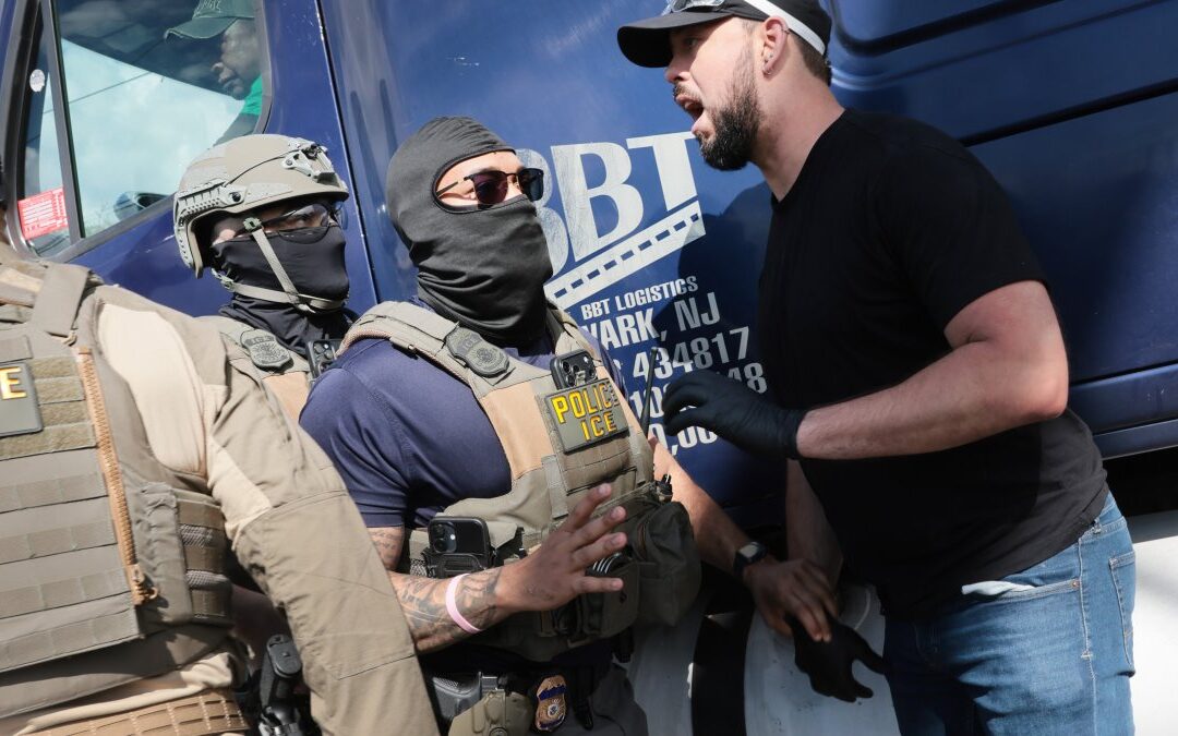 6 protesters arrested after clash with ICE officers outside Delaney Hall
