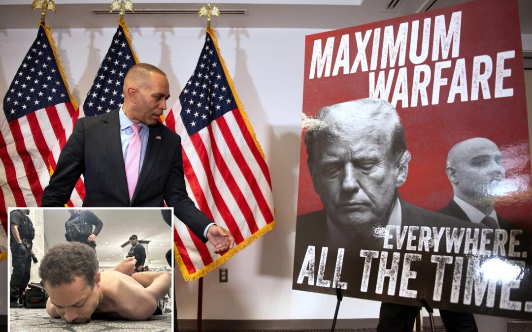 Trump demands Hakeem Jeffries be charged with inciting violence with ‘maximum warfare’ rhetoric