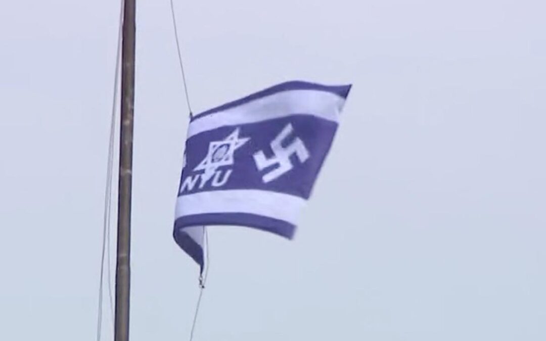 Flag of evil at NYU shows what the haters really think