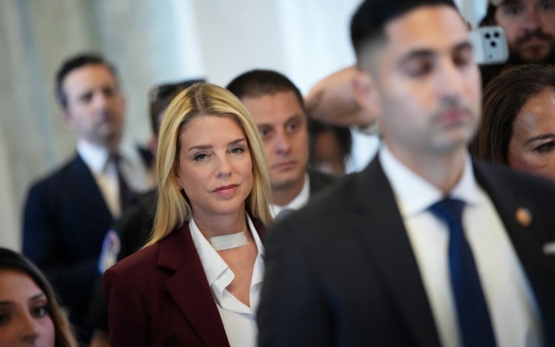 Bondi refuses to answer questions about Trump's involvement in Epstein files release