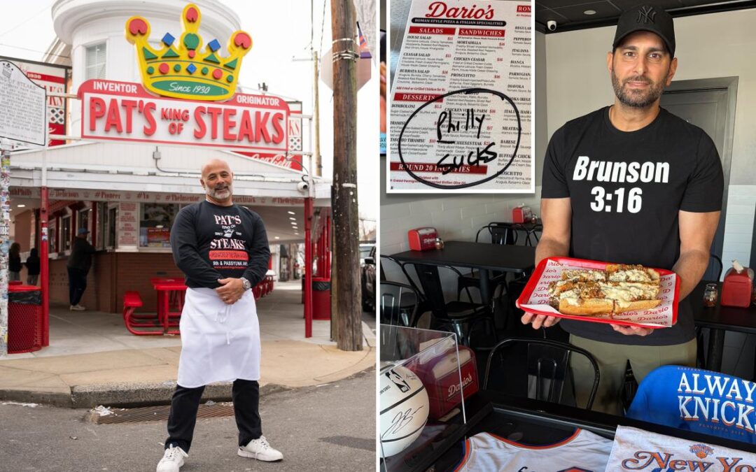Owner of eatery that created the Philly cheesesteak will cook at Long Island pizzeria in Knicks gear after losing bet