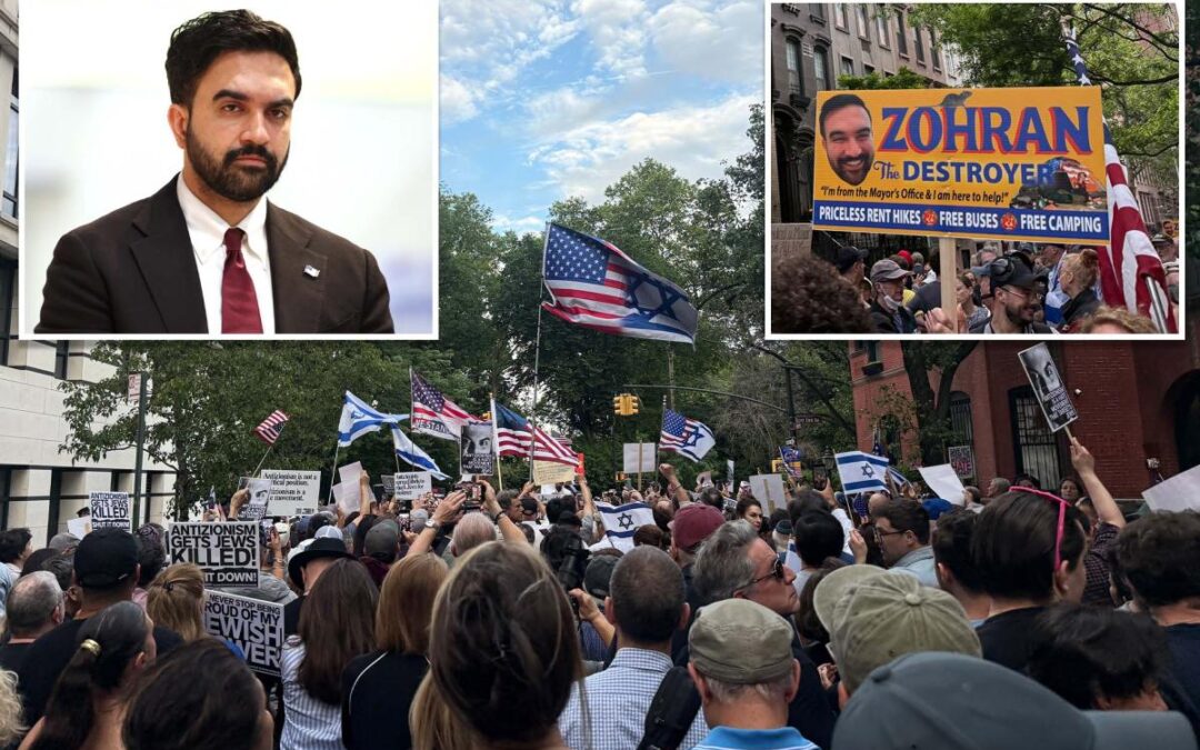 Pro-Israel supporters bash Mamdani in heated protest outside Gracie Mansion