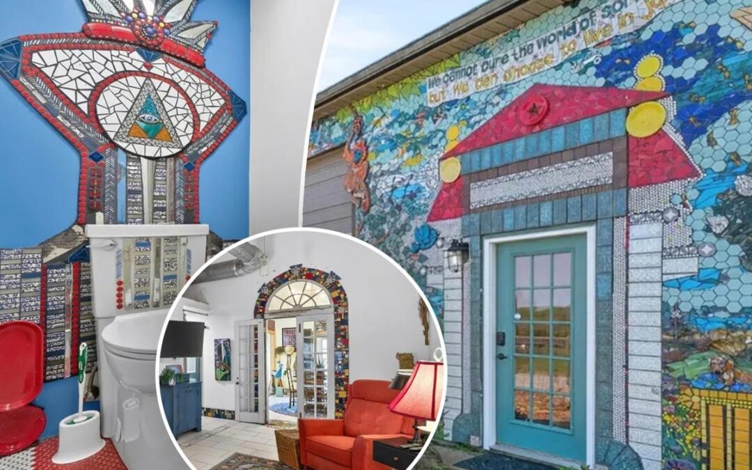 Artist’s mosaic-covered home hits market for under $500K: ‘A living work of art’