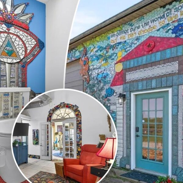 Artist’s mosaic-covered home hits market for under $500K: ‘A living work of art’
