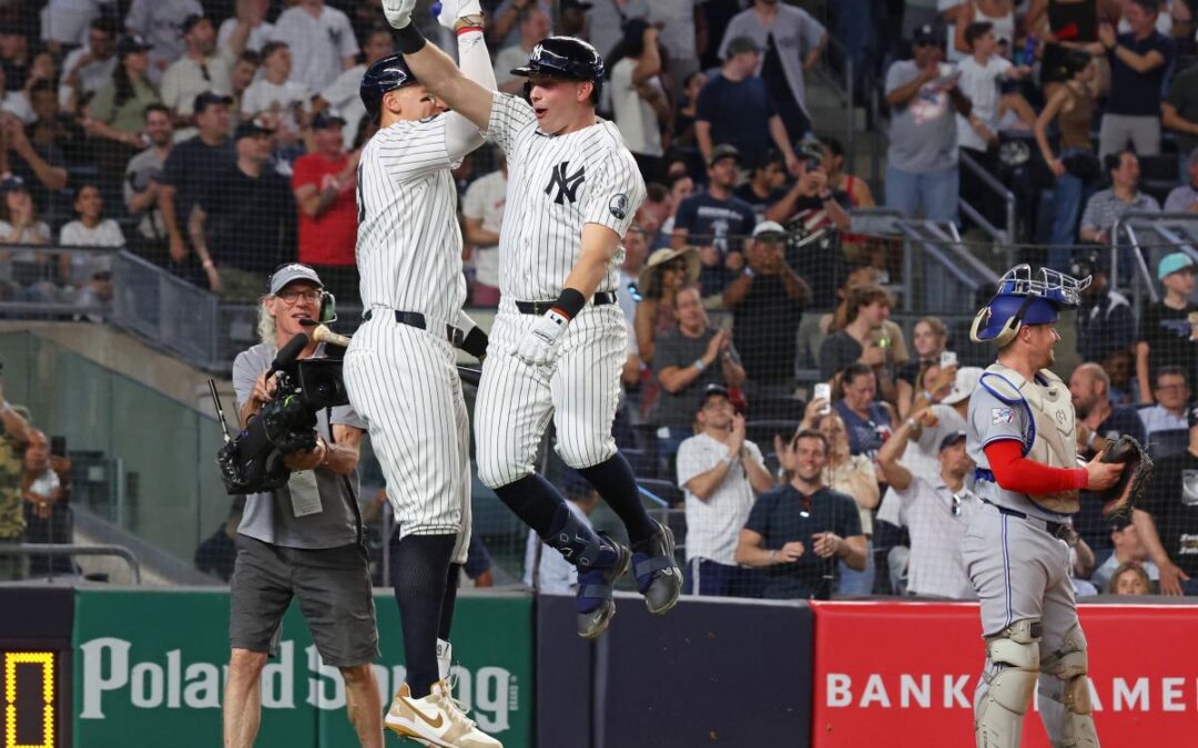 Yankees hold on for another nail-biting win after Ben Rice rallies them past Blue Jays