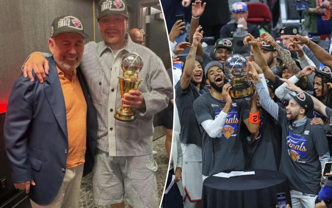 Fat Joe celebrates Knicks’ NBA Finals berth with James Dolan after Cavaliers ticket controversy