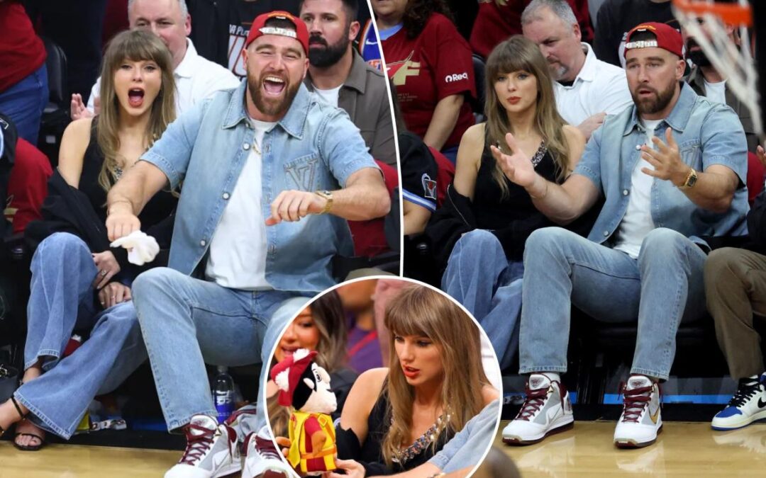 Travis Kelce, Taylor Swift take in Knicks-Cavaliers Game 3 courtside in Cleveland