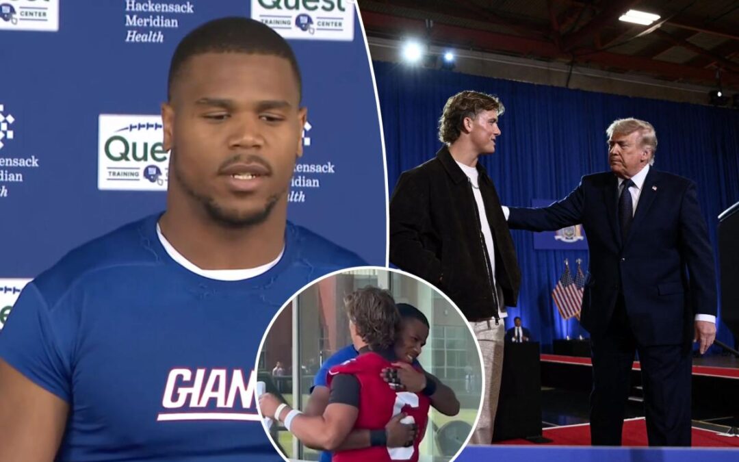 Giants’ Abdul Carter explains his response to Jaxon Dart’s Trump introduction: ‘What I stand on’