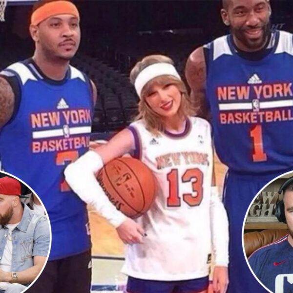 Travis Kelce explains viral Taylor Swift Knicks photo — and why couple’s MSG playoff trip didn’t happen