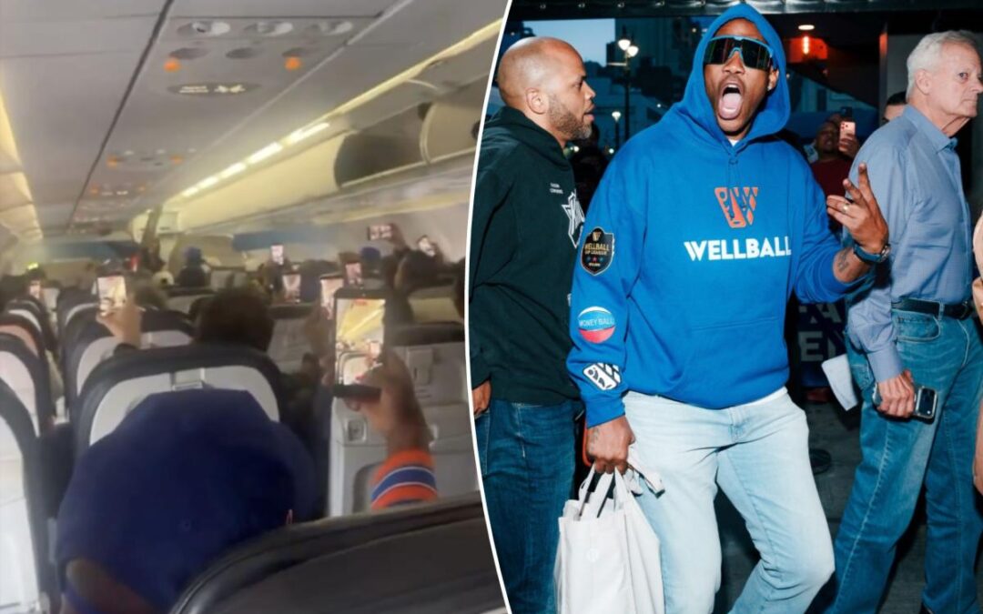 Stephon Marbury hypes up plane full of Knicks fans en route to Game 4