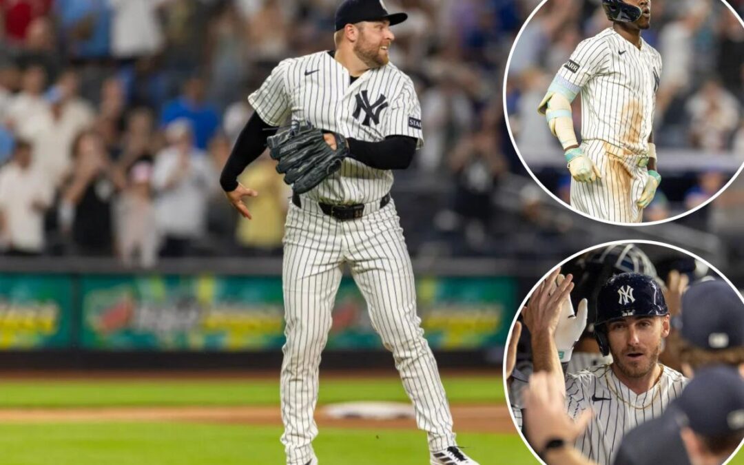 David Bednar avoids meltdown after Yankees offense erupts late to rally past Blue Jays