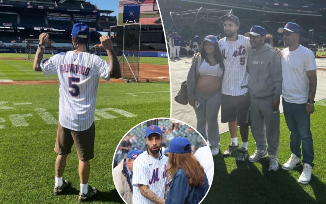 Jose Alvarado takes in Mets game as Knicks prepare for NBA Finals