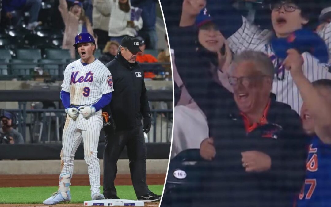 A.J. Ewing’s dad couldn’t contain his excitement in rookie’s Mets debut to remember