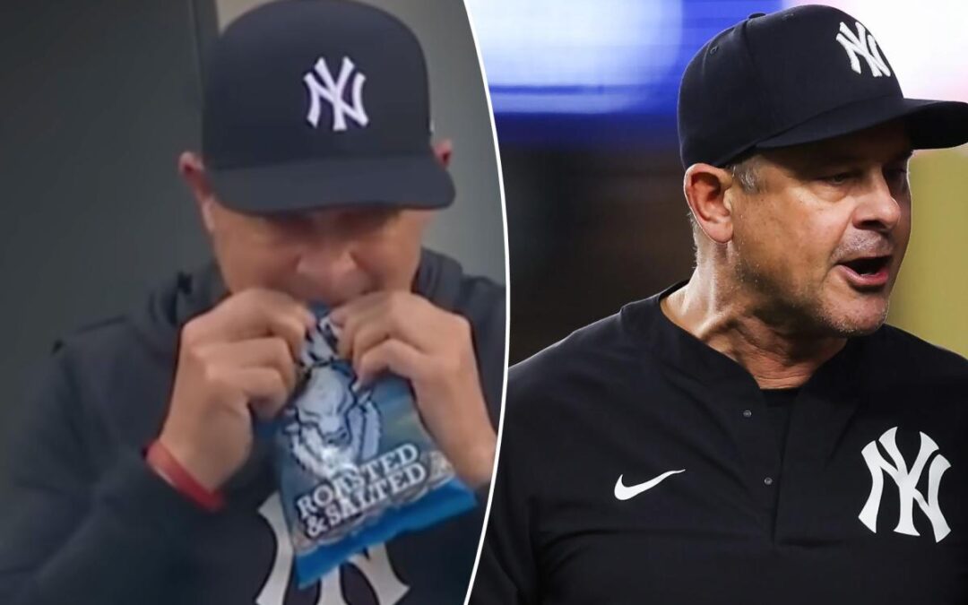 Aaron Boone opens up on his battle with a bag of sunflower seeds: ‘Looking like an idiot’