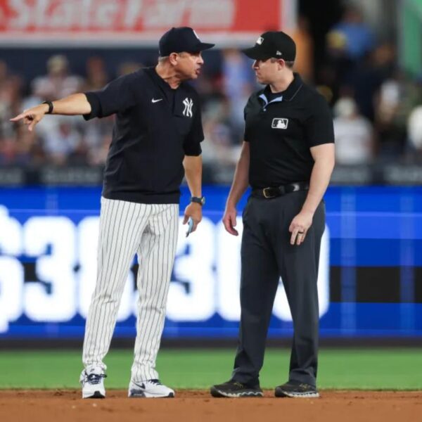 Aaron Boone ejected in fiery scene after controversial call with ‘savages in the f–king box’ umpire