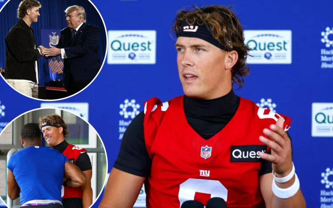 Giants’ Jaxson Dart breaks silence on controversial Trump introduction