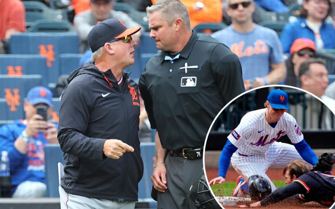 Tigers manager A.J. Hinch ejected in fiery scene after controversial challenge call against Mets