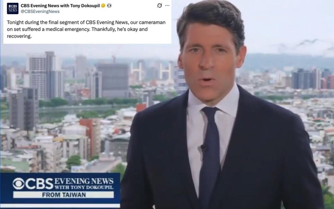 CBS Evening News cameraman collapses in apparent ‘medical emergency’ during live broadcast