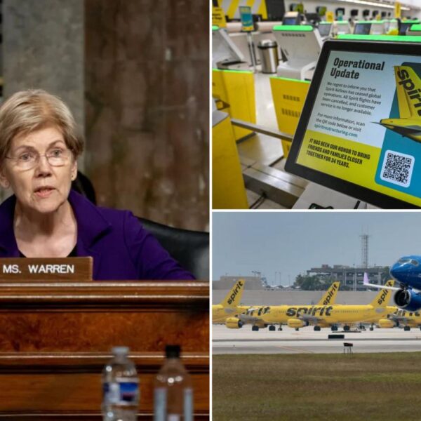Elizabeth Warren blasted for cheering blocking of merger that might have saved Spirit Airlines