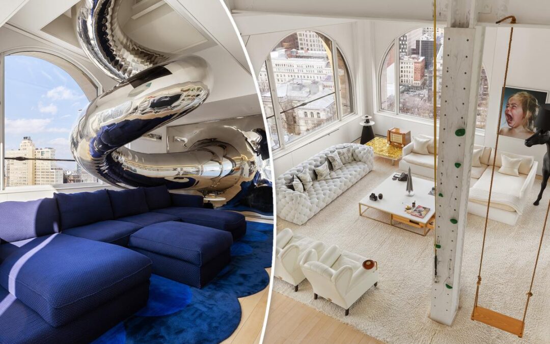 No need to take the stairs in this NYC penthouse with a 4-story steel slide — which just found a buyer