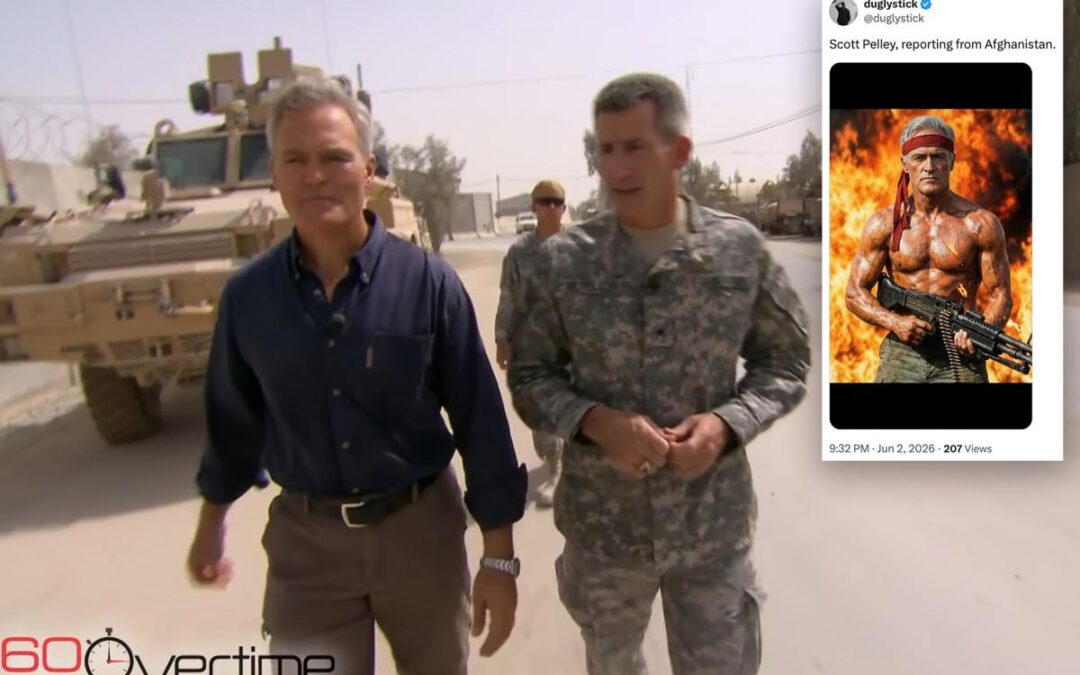 Fired ‘60 Minutes’ star Scott Pelley roasted for claiming he was ‘in combat’ in Iraq and Afghanistan: ‘Low-rent Brian Williams’