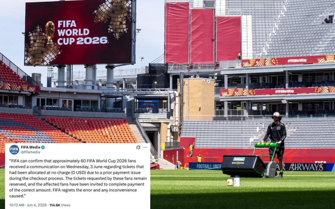 FIFA accidentally sold free 2026 World Cup tickets to 60 fans, now they’re asking them to pay up