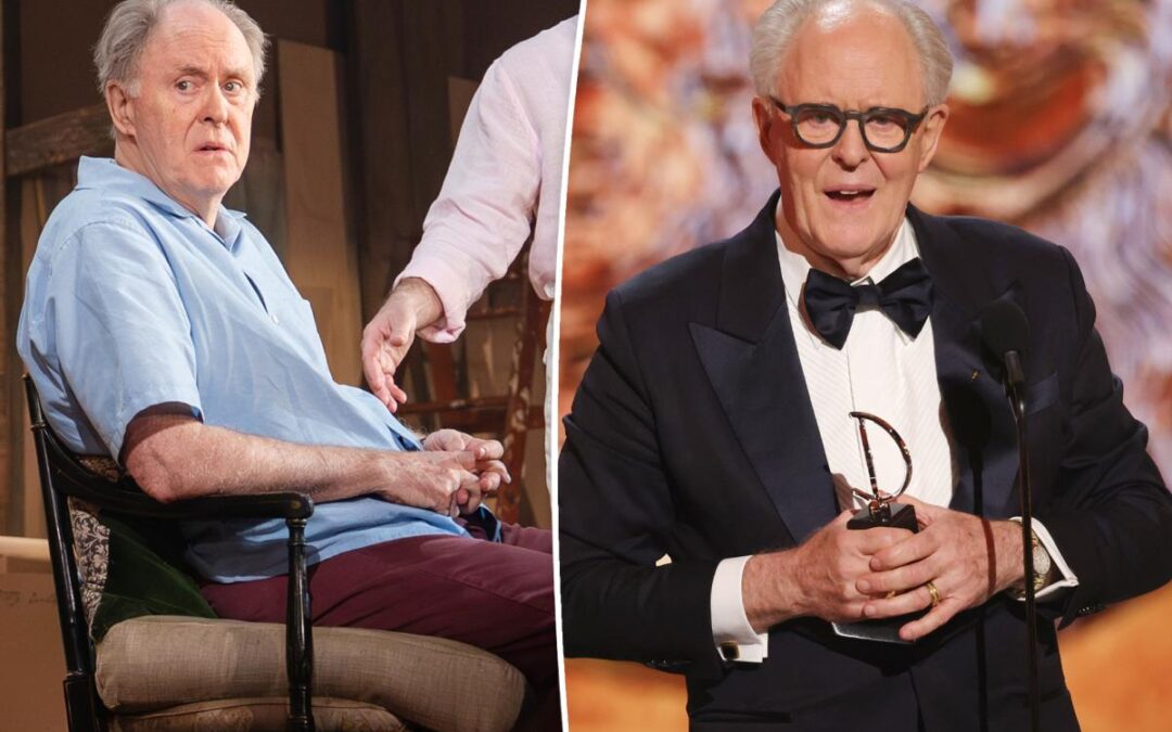 John Lithgow, 80, celebrates making Tony Award history as oldest male actor winner with emotional speech