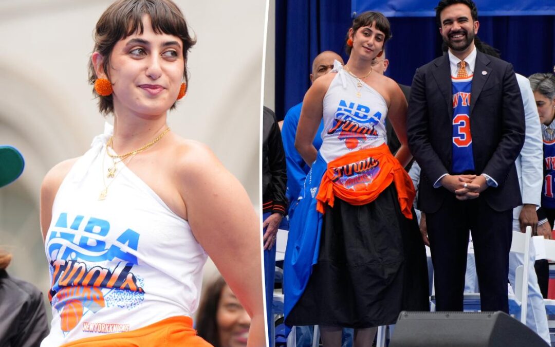 NYC first lady Rama Duwaji’s high-fashion Knicks parade dress was made from bootleg merch