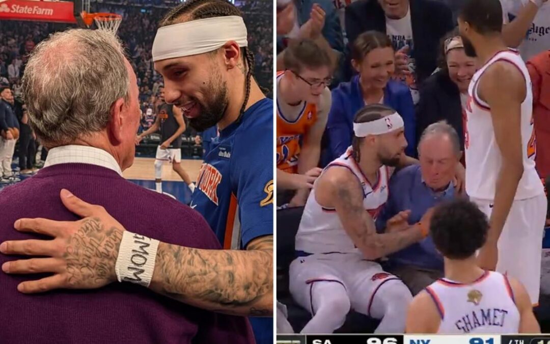 Ex-NYC Mayor Bloomberg congratulates ‘new friend’ Knicks guard Jose Alvarado after viral collision in Game 3