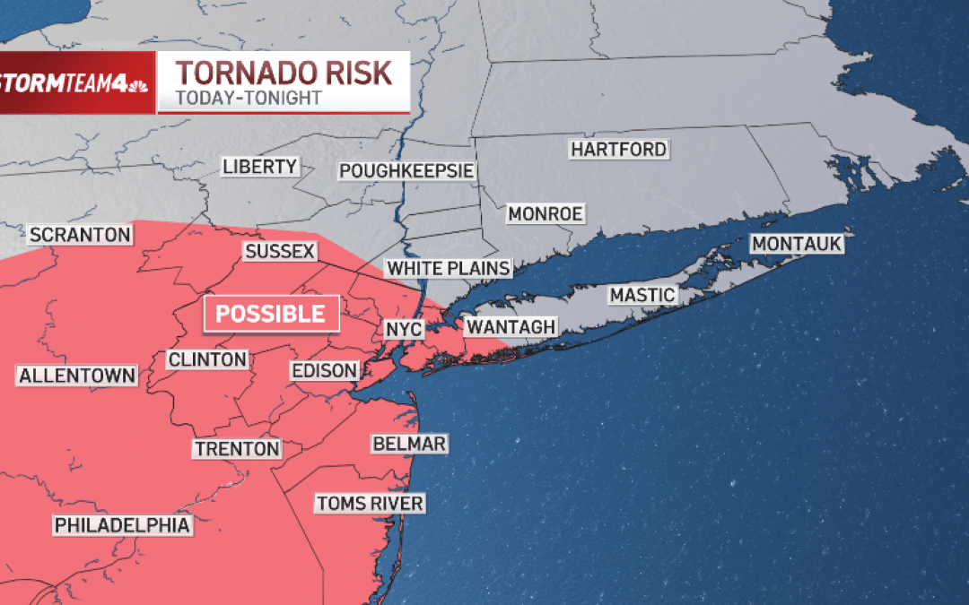 Monday storms could bring flash flooding, isolated tornado to NYC area