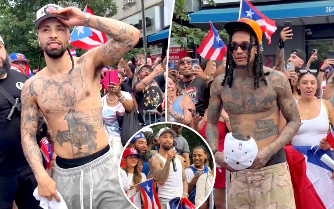 Knicks Jose Alvarado, Jordan Clarkson keep championship party going at NYC’s Knickerbocker Puerto Rican Parade
