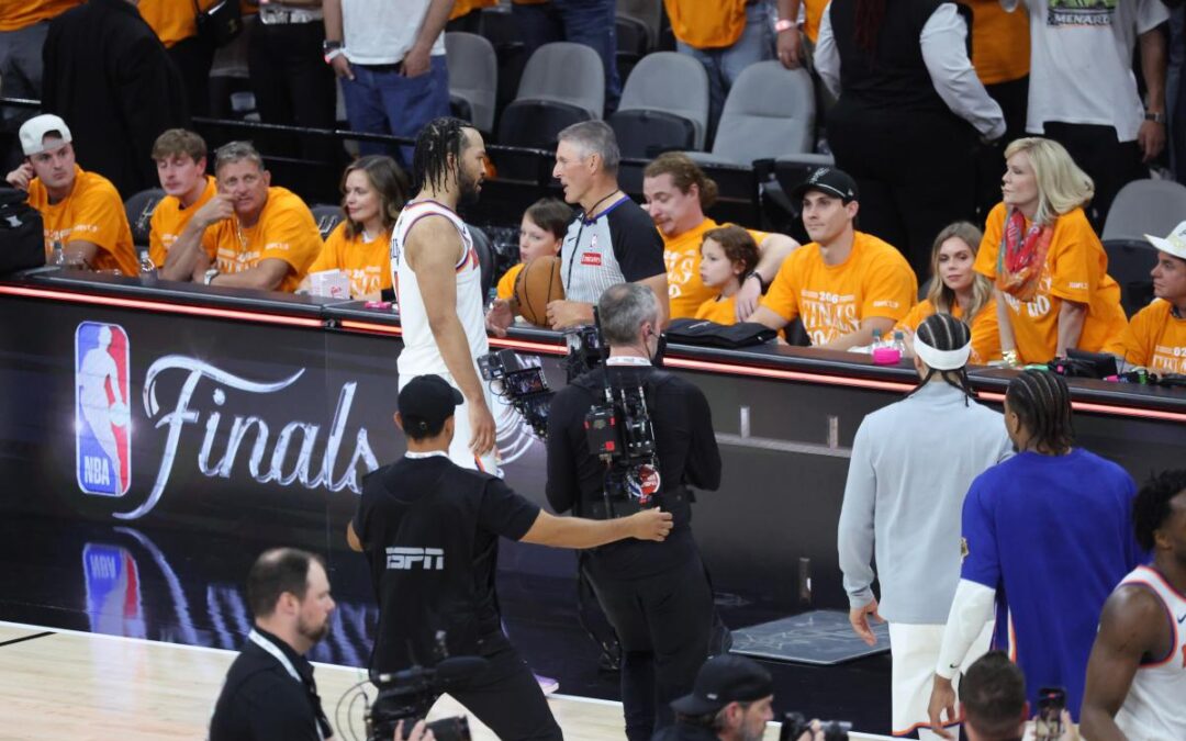 Fan accused of harassing Knicks’ Jalen Brunson banned from courtside for rest of NBA Finals