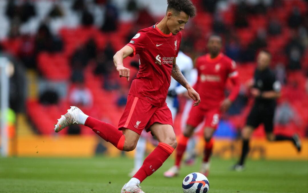 Liverpool defender Rhys Williams training with Red Bulls