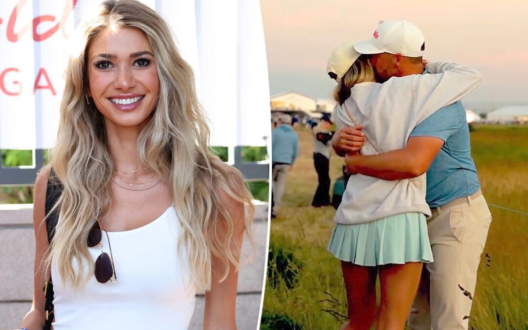 Wyndham Clark’s girlfriend Emily Tanner wears blue skirt in US Open embrace