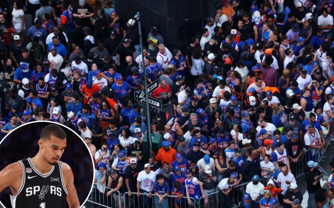 Knicks fans chant ‘f–k Wemby’ as crowds pour in for championship parade