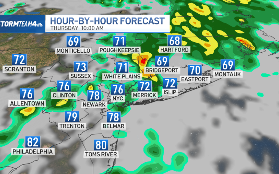 Showers, storms threaten to put damper on Knicks parade: See hourly radar breakdown