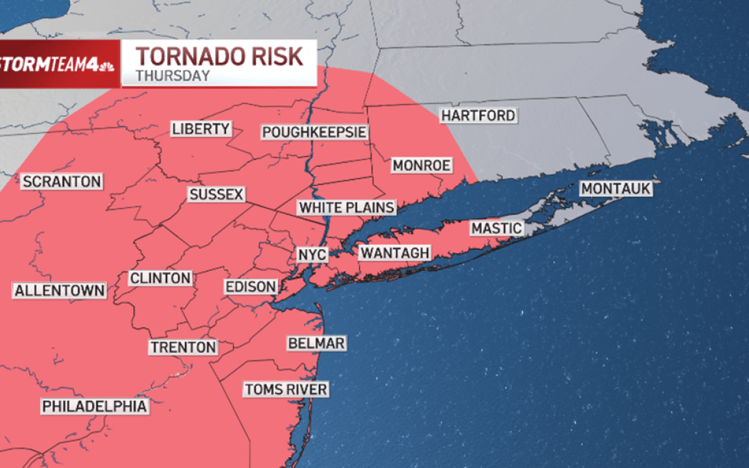 Severe weather threat for NYC includes a chance of tornado this week