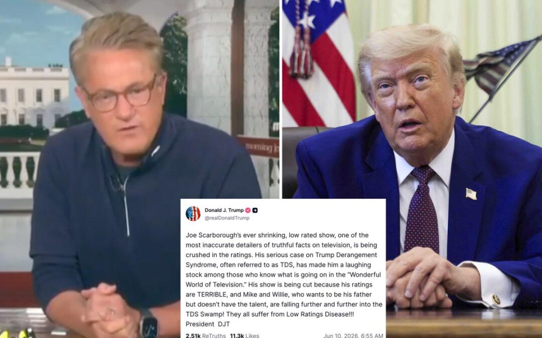 ‘Morning Joe’ Scarborough cracks up over Trump’s Truth Social attack on air: ‘Did Donald just write us?’